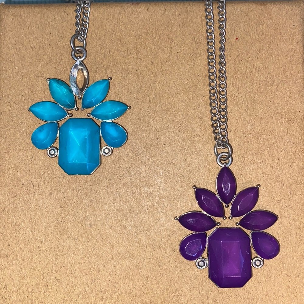 PACK OF TWO GEMSTONE NECKLACES